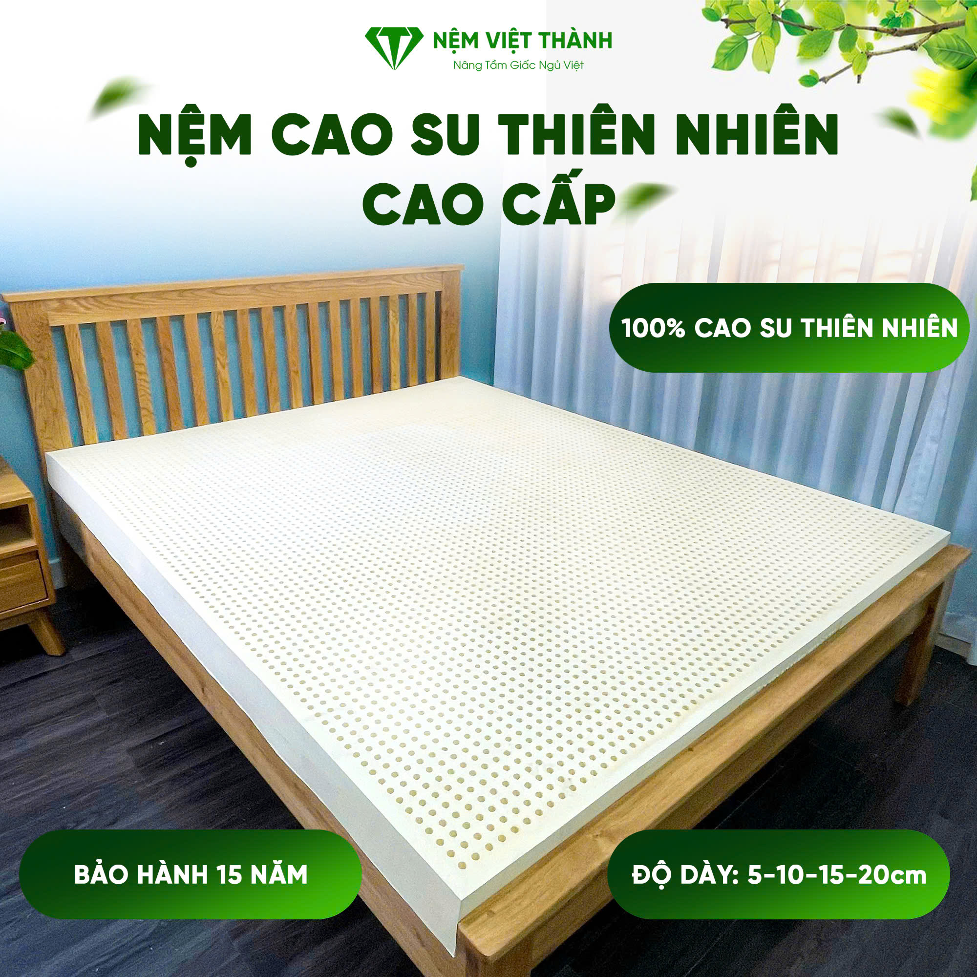 Nệm cao su thiên nhiên Việt Thành Nệm cao su thiên nhiên Việt Thành