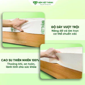 Được làm bằng cao su thiên nhiên 100% Được làm bằng cao su thiên nhiên 100%