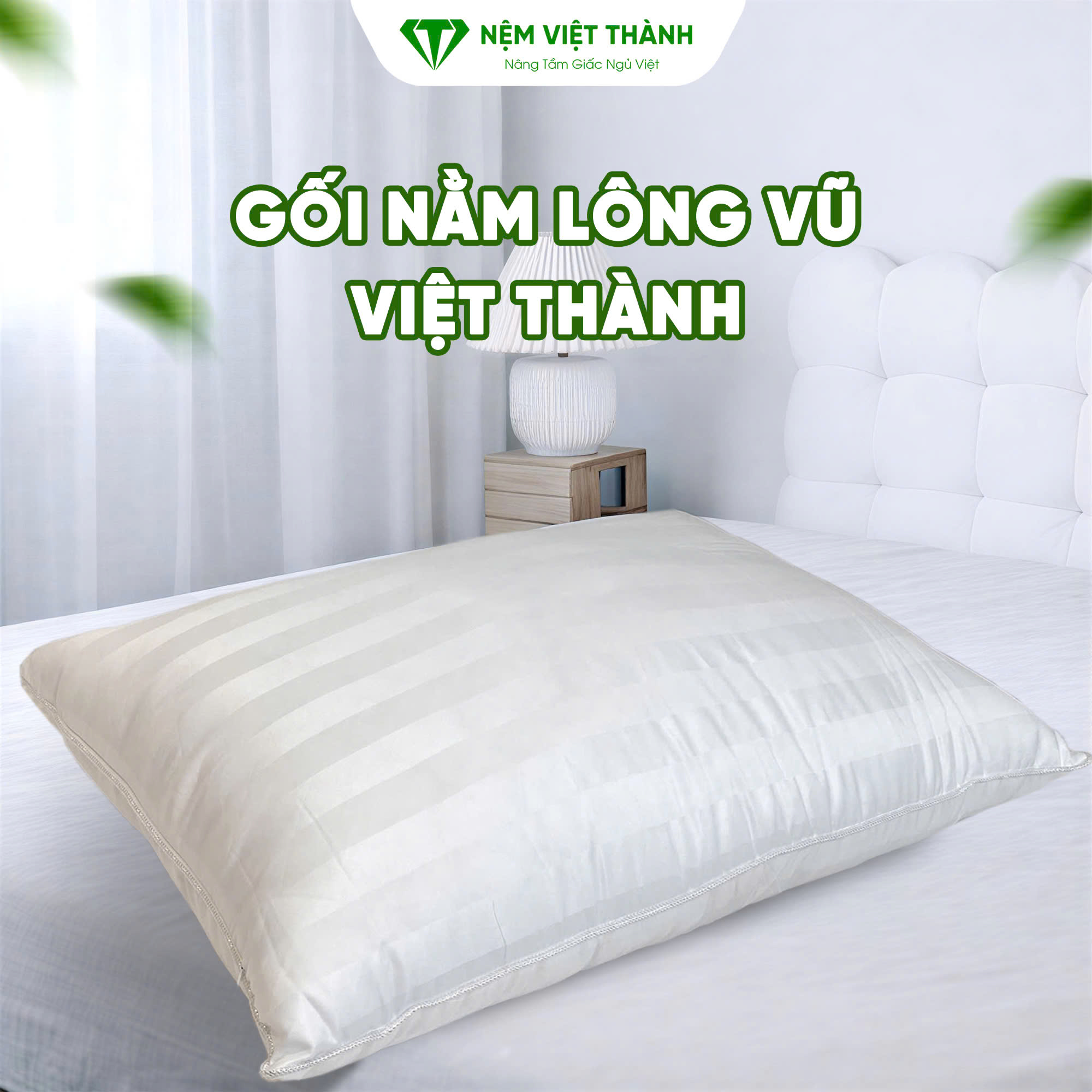 Gối nằm lông vũ Việt Thành Gối nằm lông vũ Việt Thành