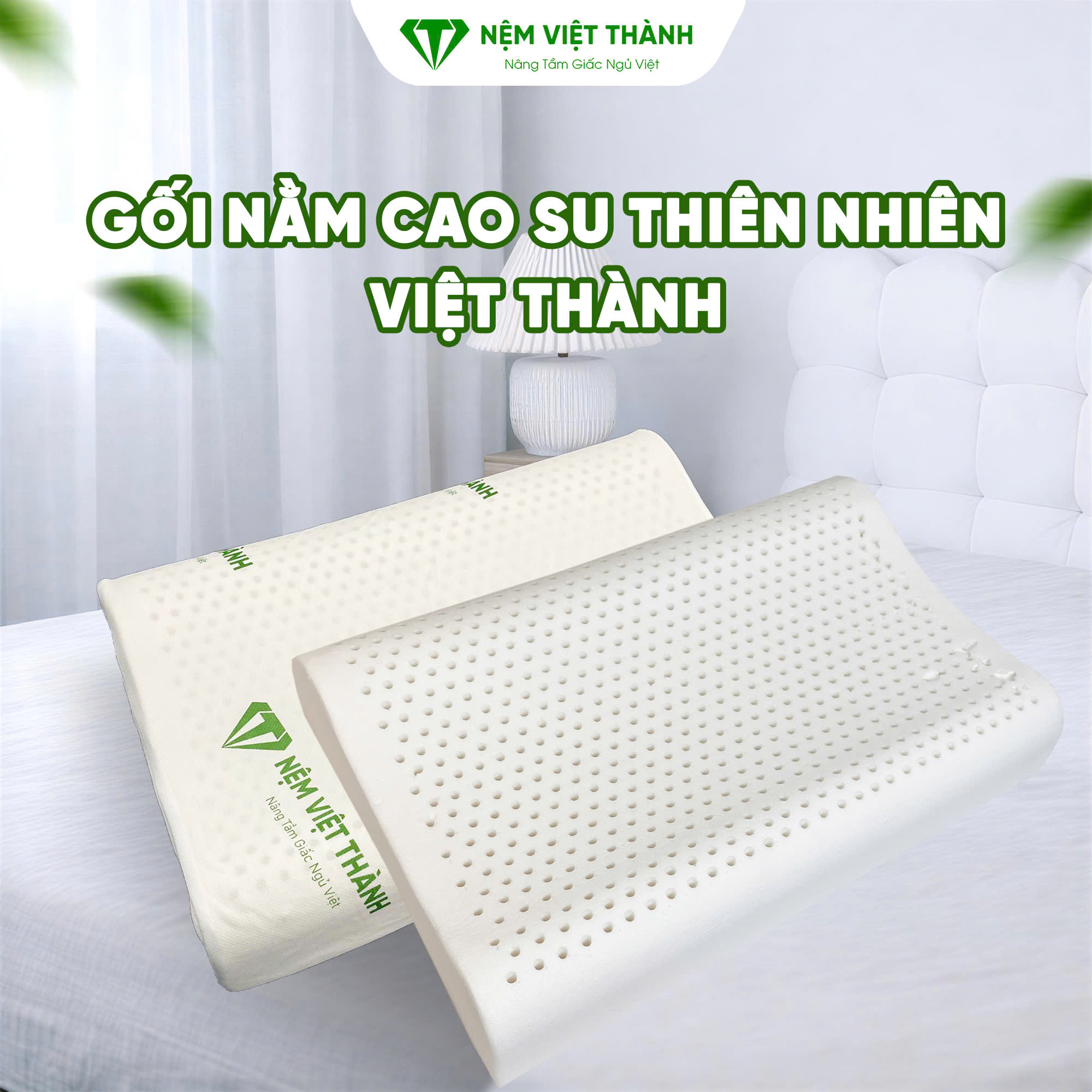 Gối nằm cao su thiên nhiên Việt Thành Gối nằm cao su thiên nhiên Việt Thành