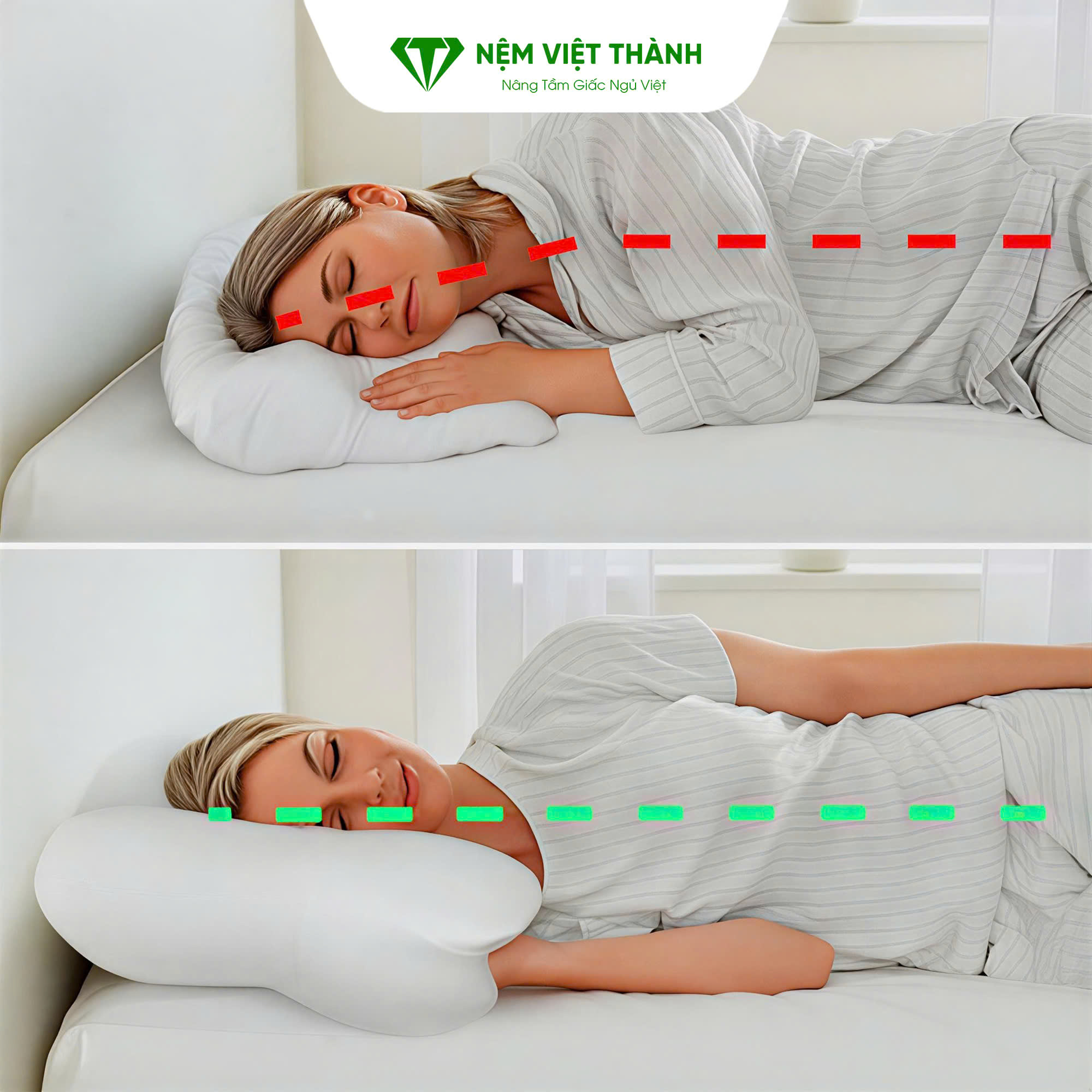 Chọn gối phù hợp với từng tư thế nằm ngủ tạo cảm giác thoải mái khi nằm Chọn gối phù hợp với từng tư thế nằm ngủ tạo cảm giác thoải mái khi nằm