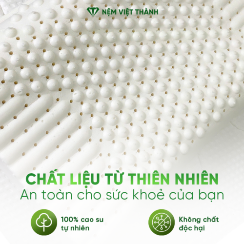 Gối Nằm Cao Su Thiên Nhiên Massage Việt Thành 3 chat lieu TN 2