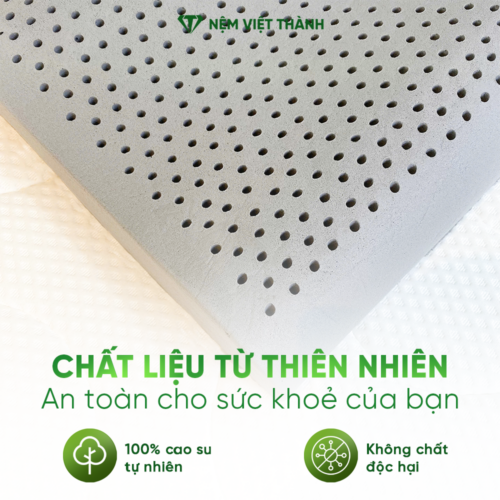 Gối Nằm Cao Su Thiên Nhiên Than Hoạt Tính Việt Thành 4 chat lieu TN 3