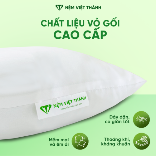 Gối Nằm Gòn Việt Thành 4 chat lieu vo goi 1