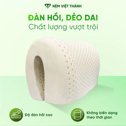 Gối Nằm Cao Su Thiên Nhiên Gợn Sóng Việt Thành 6 dan hoi deo dai 1