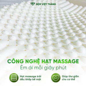 Chất liệu cao su thiên nhiên kết hợp với công nghệ massage giúp thư giản cơ thể