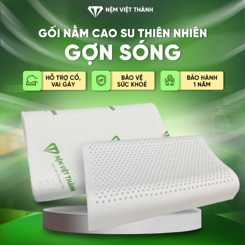 Gối Nằm Cao Su Thiên Nhiên Gợn Sóng Việt Thành