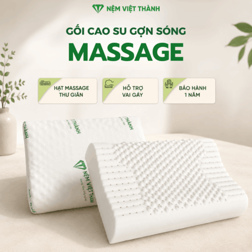 Gối Nằm Cao Su Thiên Nhiên Massage Việt Thành