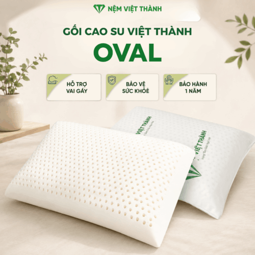 Gối Nằm Cao Su Thiên Nhiên Oval Việt Thành