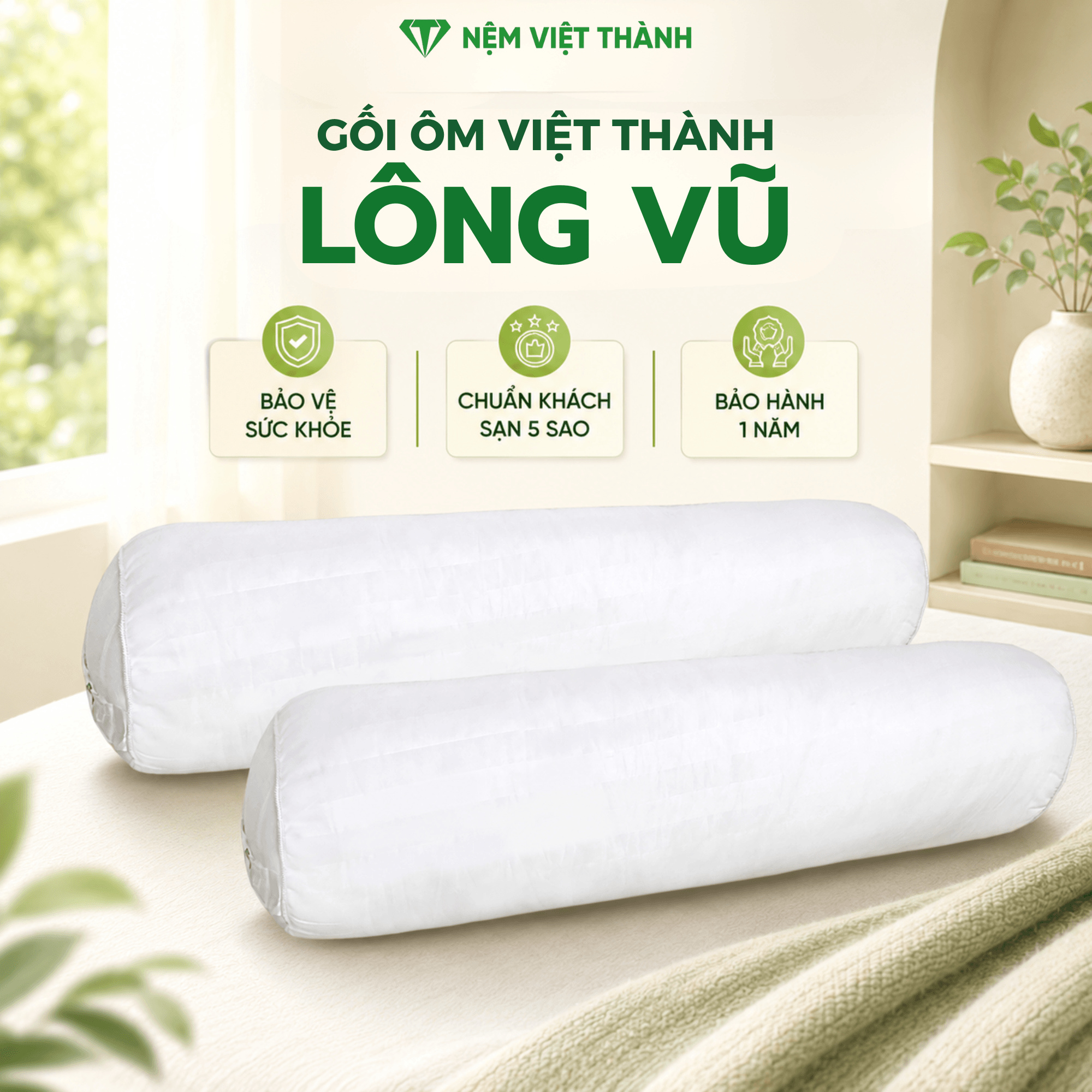 Gối Ôm Lông Vũ Việt Thành Gối Ôm Lông Vũ Việt Thành