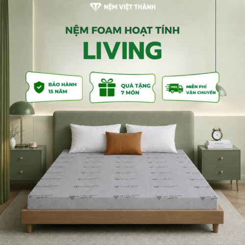 Nệm Foam Hoạt Tính LIVING Nguyên Tấm Việt Thành