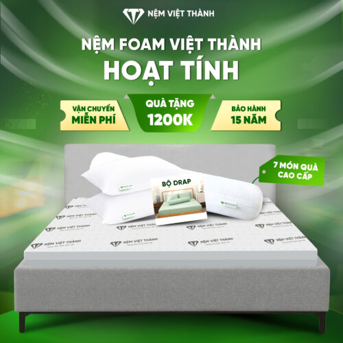 Nệm foam hoạt tính nguyên tấm Việt Thành