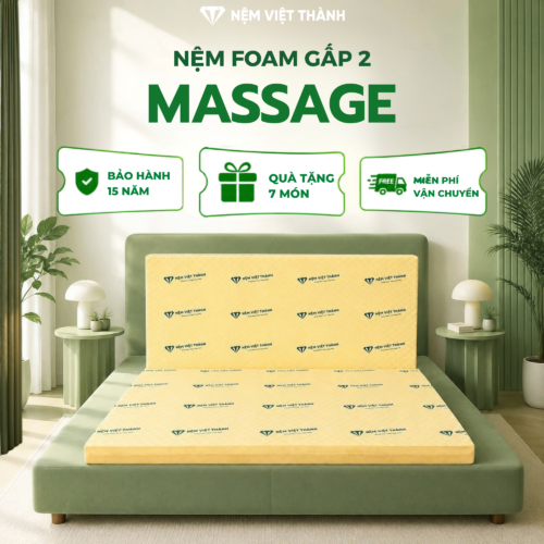 Nệm Foam Massage Gấp 2 Việt Thành