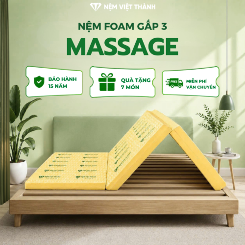 Nệm Foam Massage Gấp 3 Việt Thành