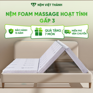 Nệm foam massage hoạt tính gấp 3 Việt Thành