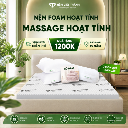 Nệm Foam Massage Hoạt Tính Nguyên Tấm Việt Thành