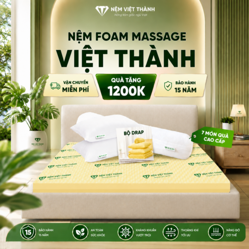 Nệm Foam Massage Nguyên Tấm Việt Thành