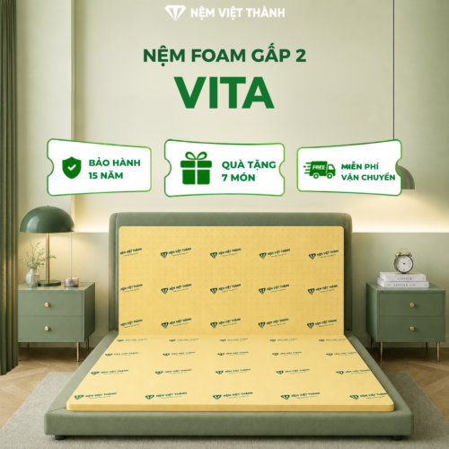 Nệm Foam Gấp 2 VITA Việt Thành