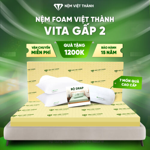 Nệm foam vita gấp 2 Việt Thành