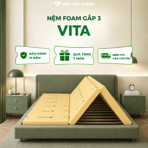Nệm Foam VITA Gấp 3 Việt Thành