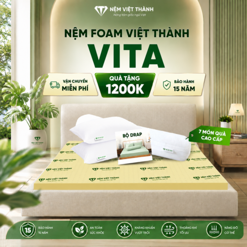 Nệm Foam Vita Nguyên Tấm Việt Thành