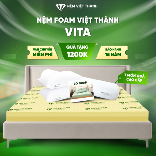 Nệm foam vita nguyên tấm Việt Thành