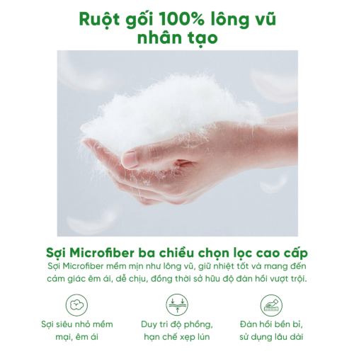 Gối Nằm Lông Vũ Việt Thành 8 ruot goi 100 long vu 1