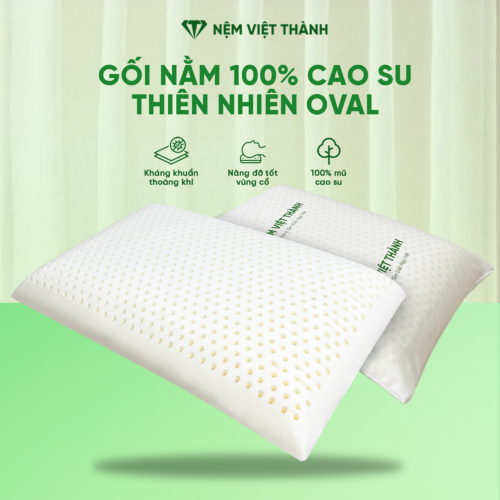 Gối Nằm Cao Su Thiên Nhiên Oval Việt Thành