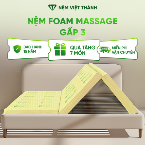 Nệm Foam Massage Gấp 3 Việt Thành