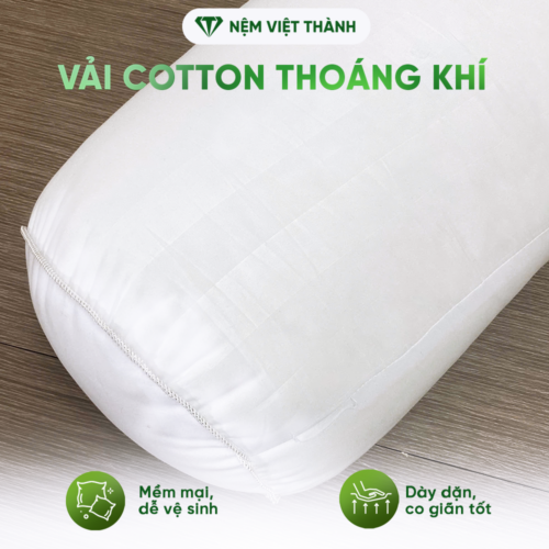 Gối Ôm Lông Vũ Việt Thành 9 vai cotton