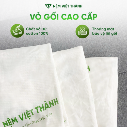 Gối Nằm Cao Su Thiên Nhiên Massage Việt Thành 9 vo goi cao cap 2