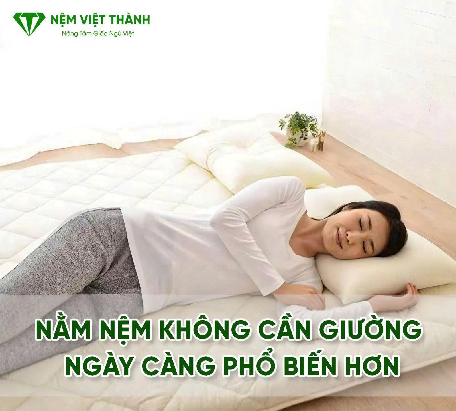 Nằm nệm không cần giường ngày càng phổ biến