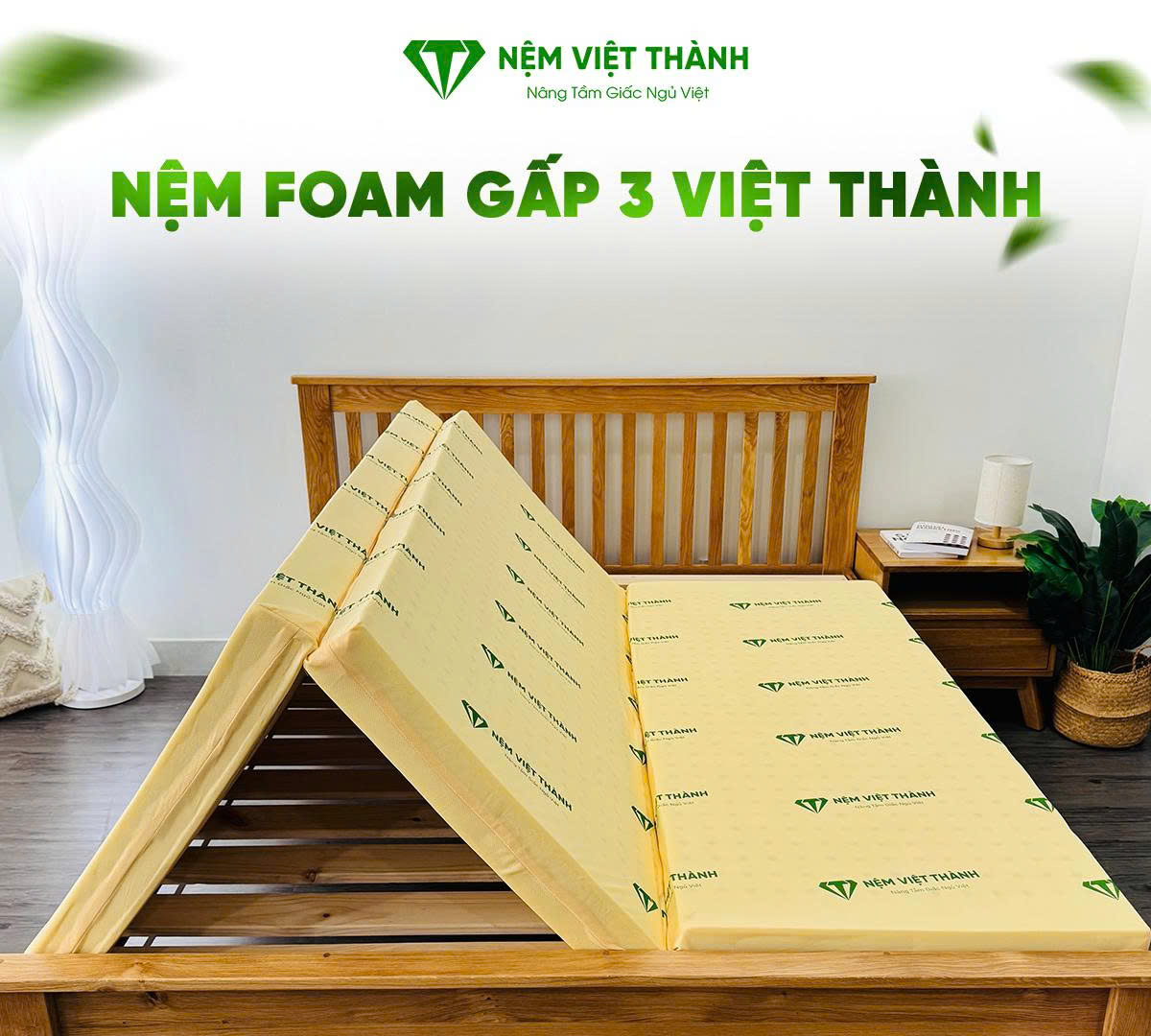 Nệm foam vita gấp 3 Việt Thành