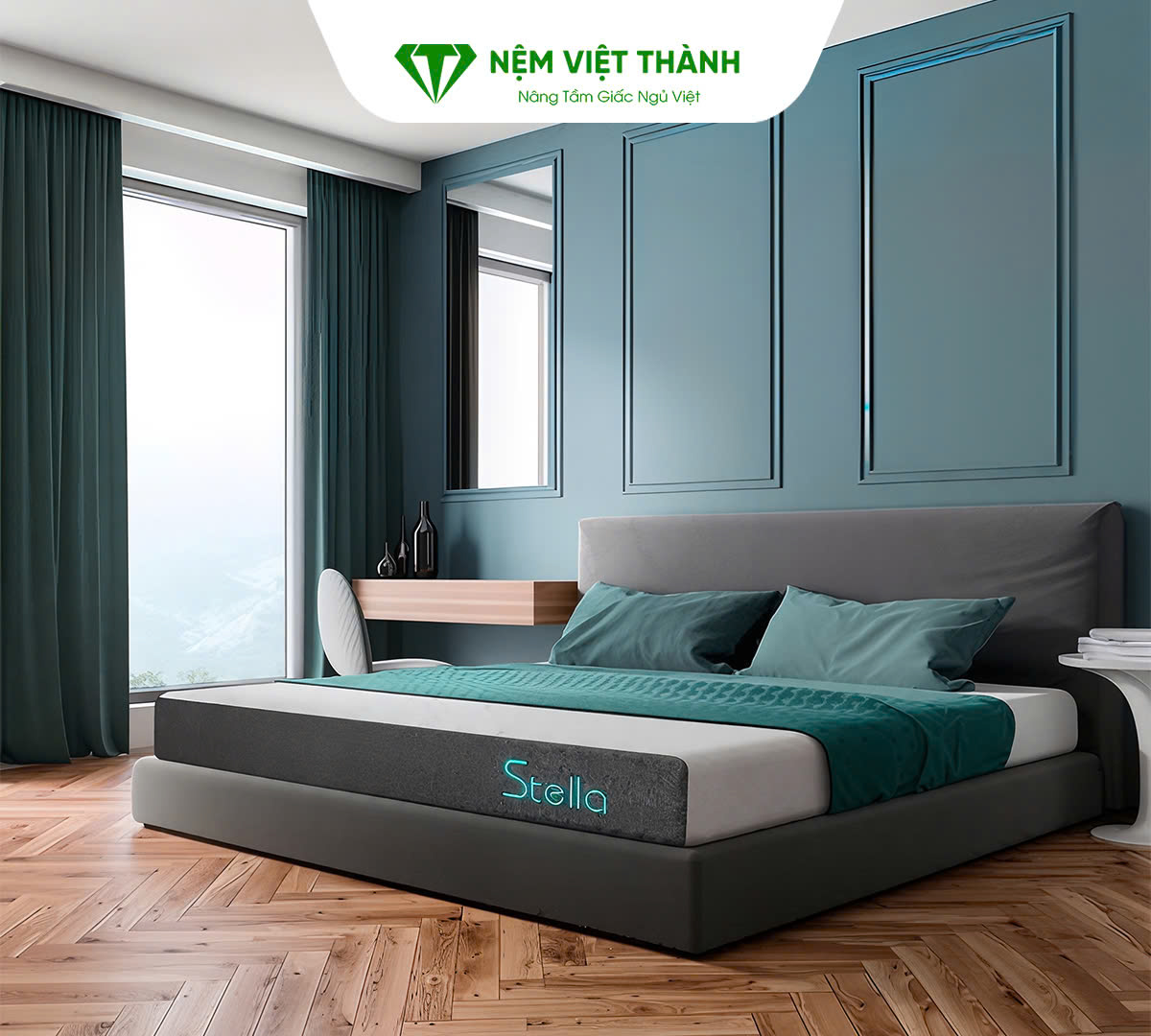 Nệm cao su thiên nhiên đa tầng Stella