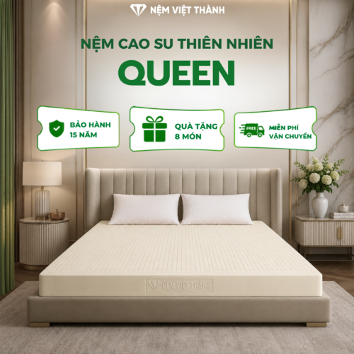 Nệm Cao Su Thiên Nhiên Queen Việt Thành