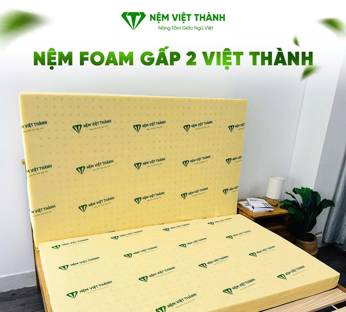 Nệm foam vita gấp 2 Việt Thành