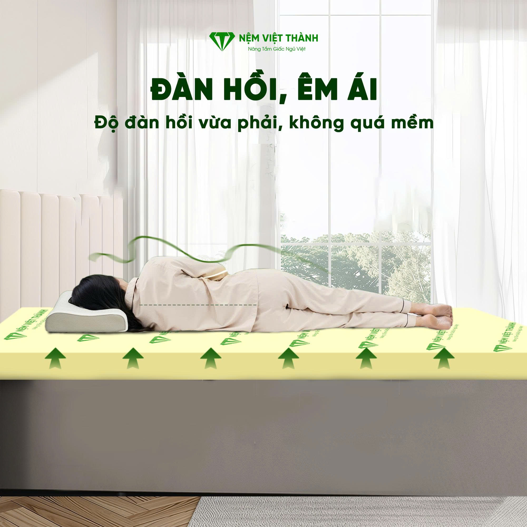 Độ đàn hồi vừa phải không quá mềm