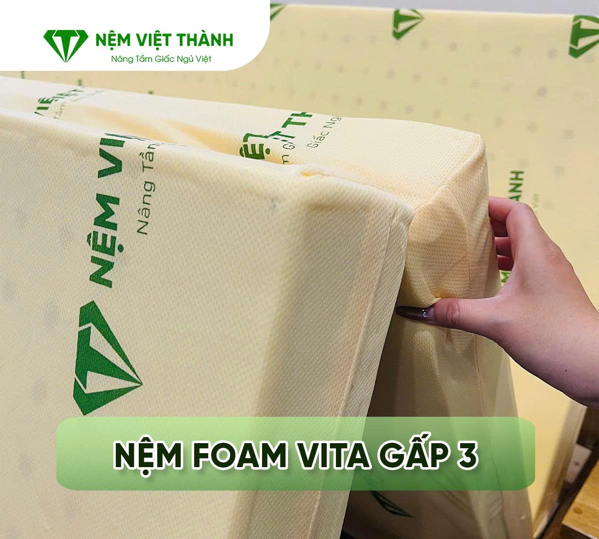 Nệm foam gấp 3 Việt Thành