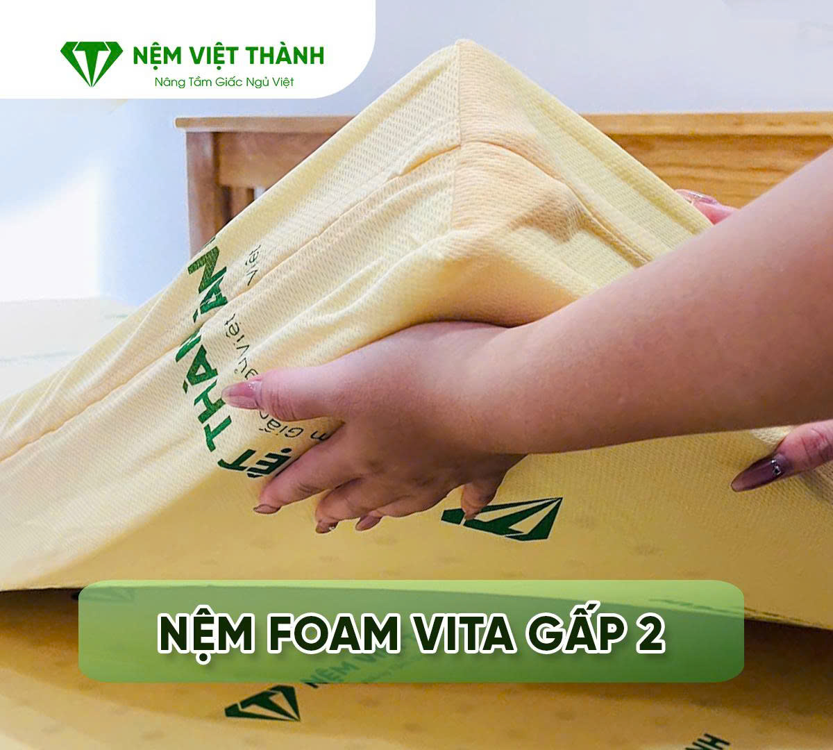 Nệm foam gấp 2 Việt Thành