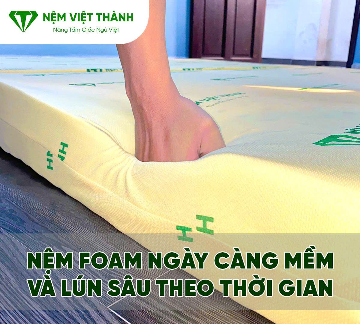 Nệm foam ngày càng mềm và lún sâu theo thời gian