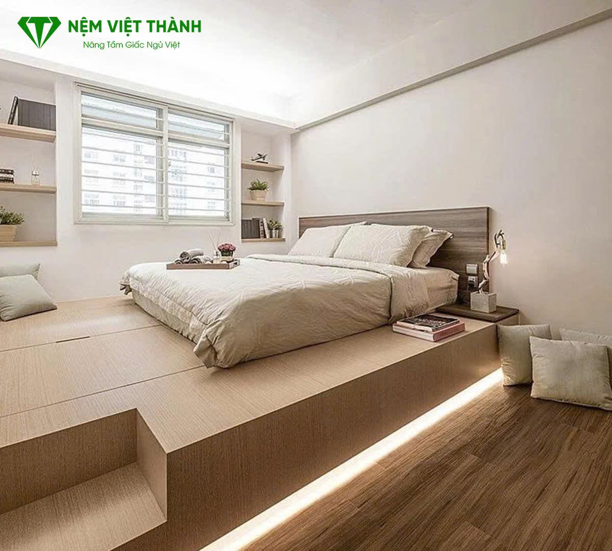 Nằm nệm không cần giường giúp tiết kiệm không gian