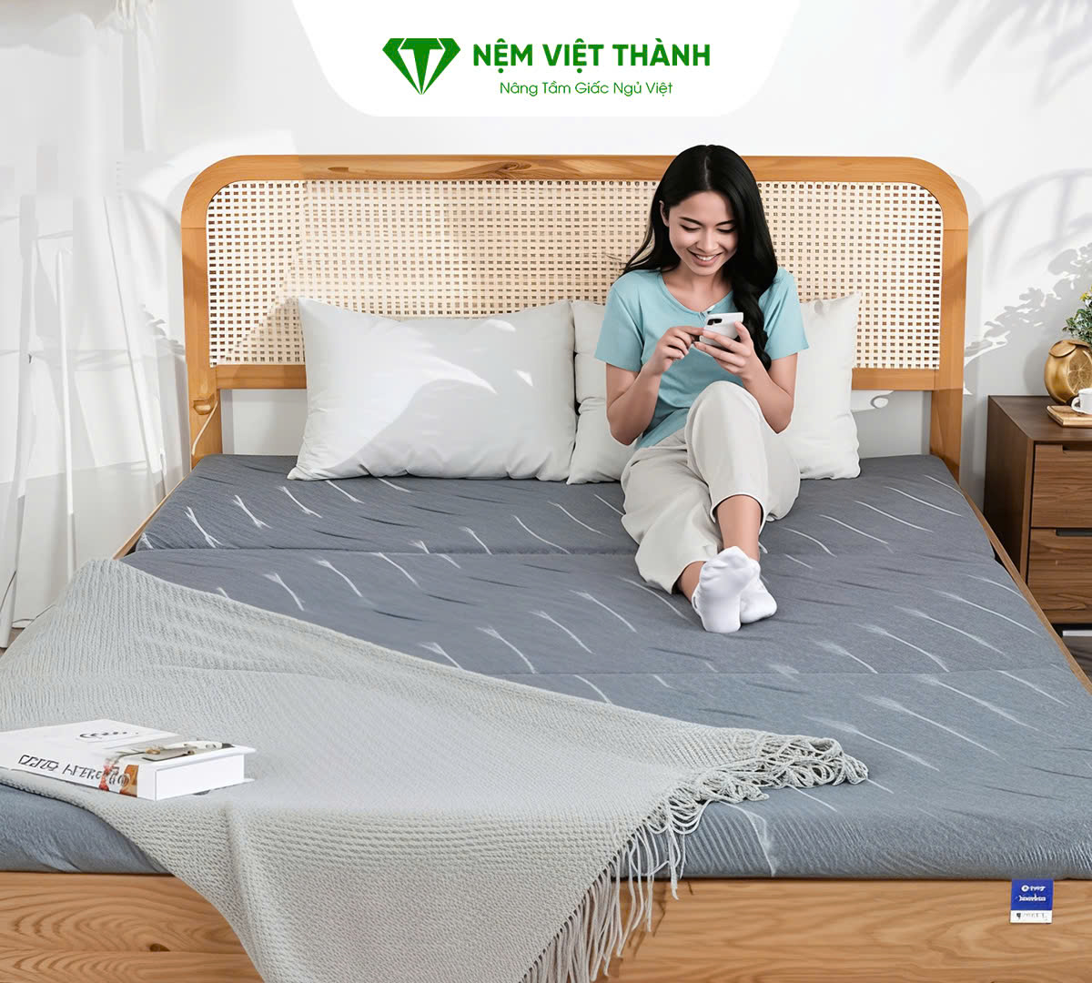 Sự thoải mái mà nệm gấp dành cho 2 người nằm mang lại