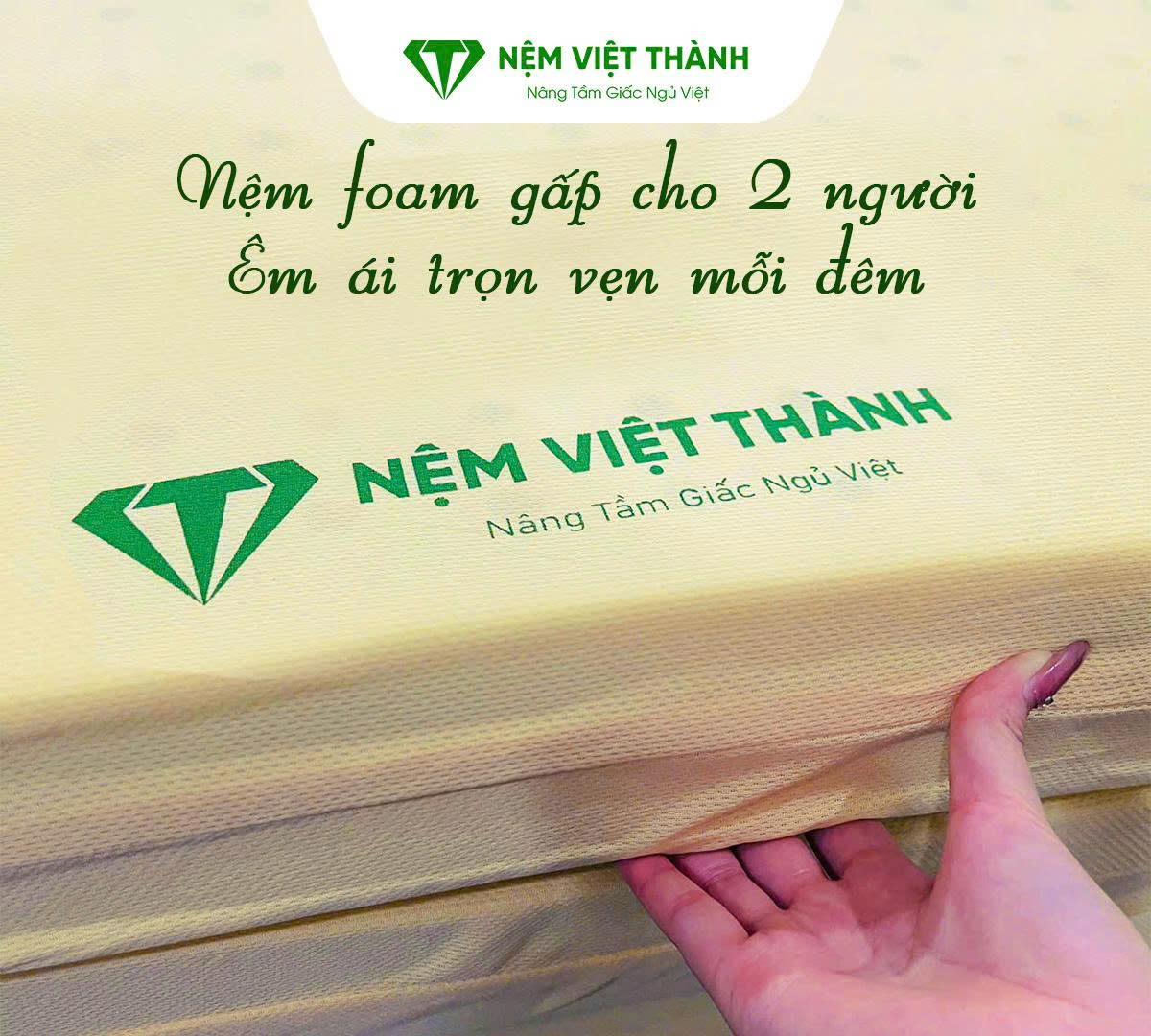 Nệm foam gấp là laoị nệm phù hợp cho 2 người nằm