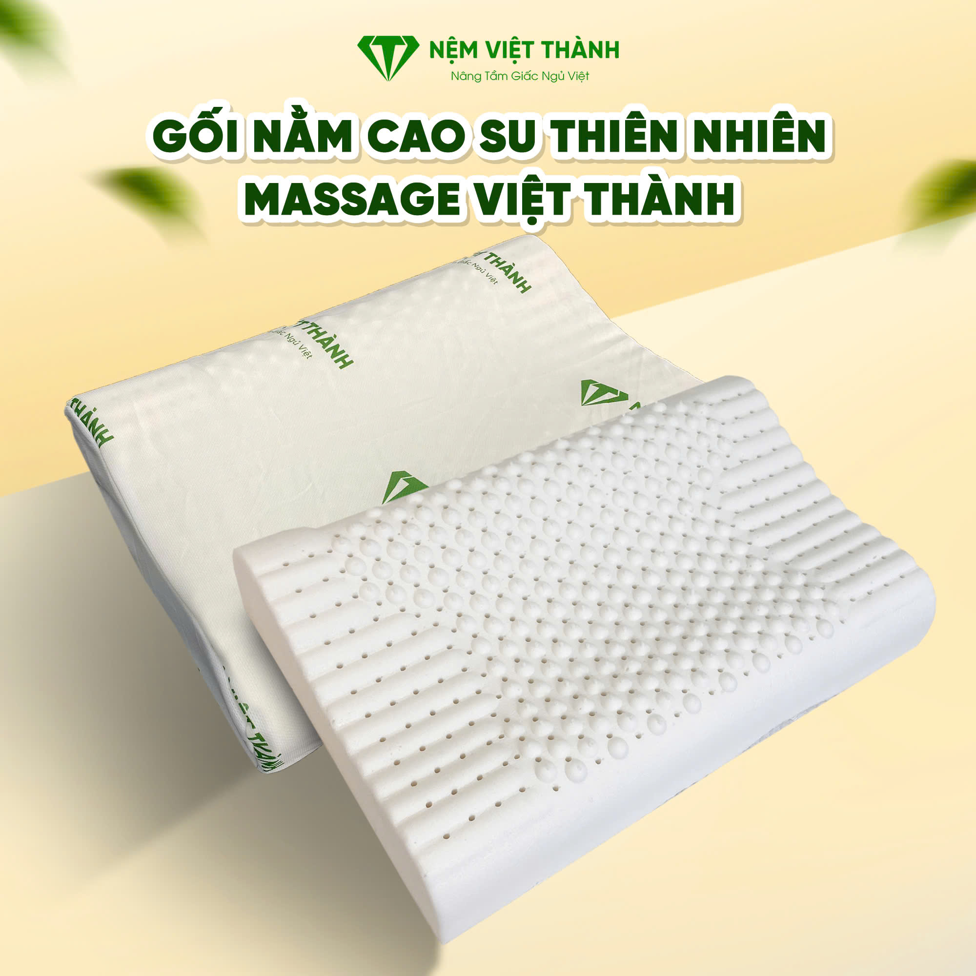 Gối nằm cao su thiên nhiên massage Việt Thành