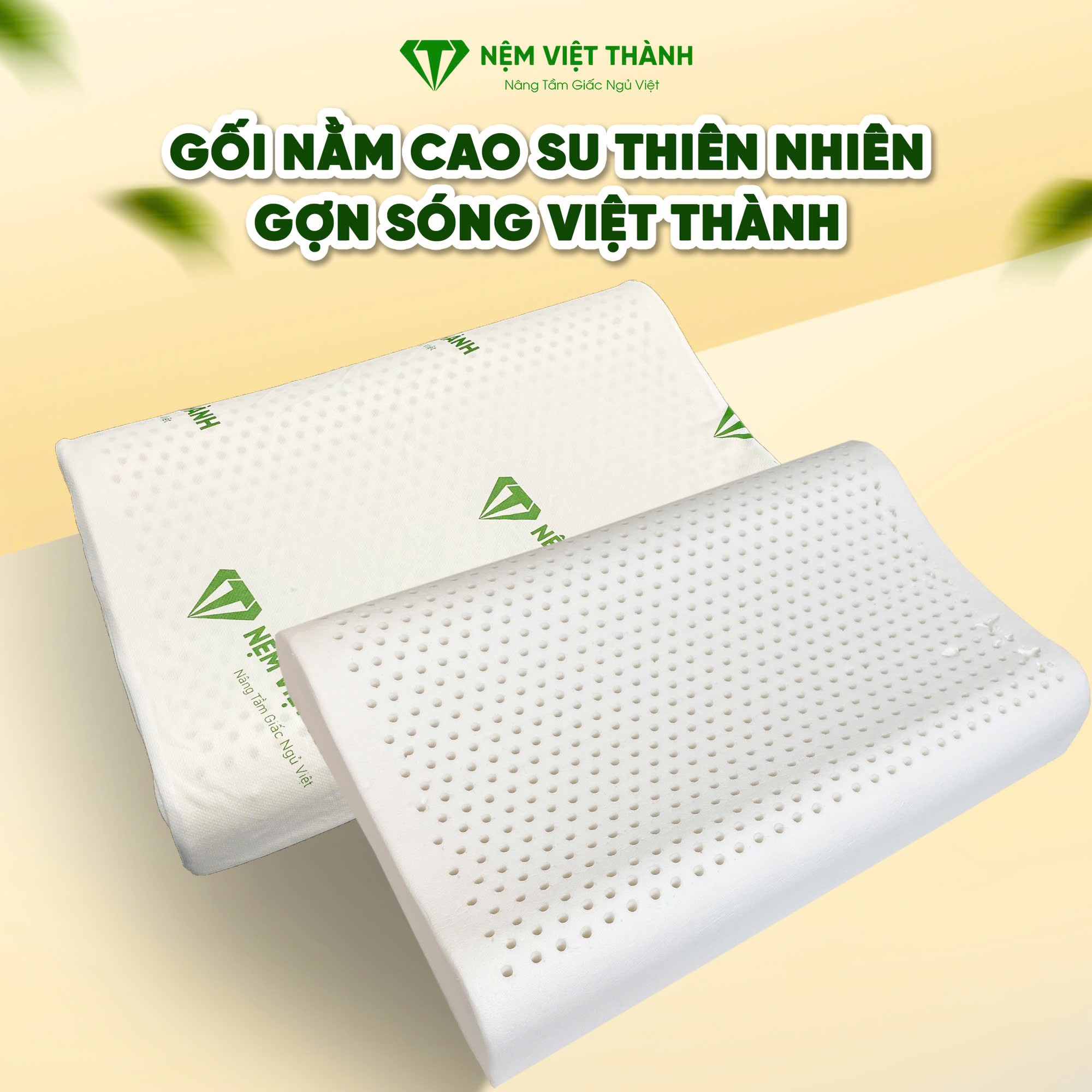 Gối nằm cao su thiên nhiên gợn sóng Việt Thành
