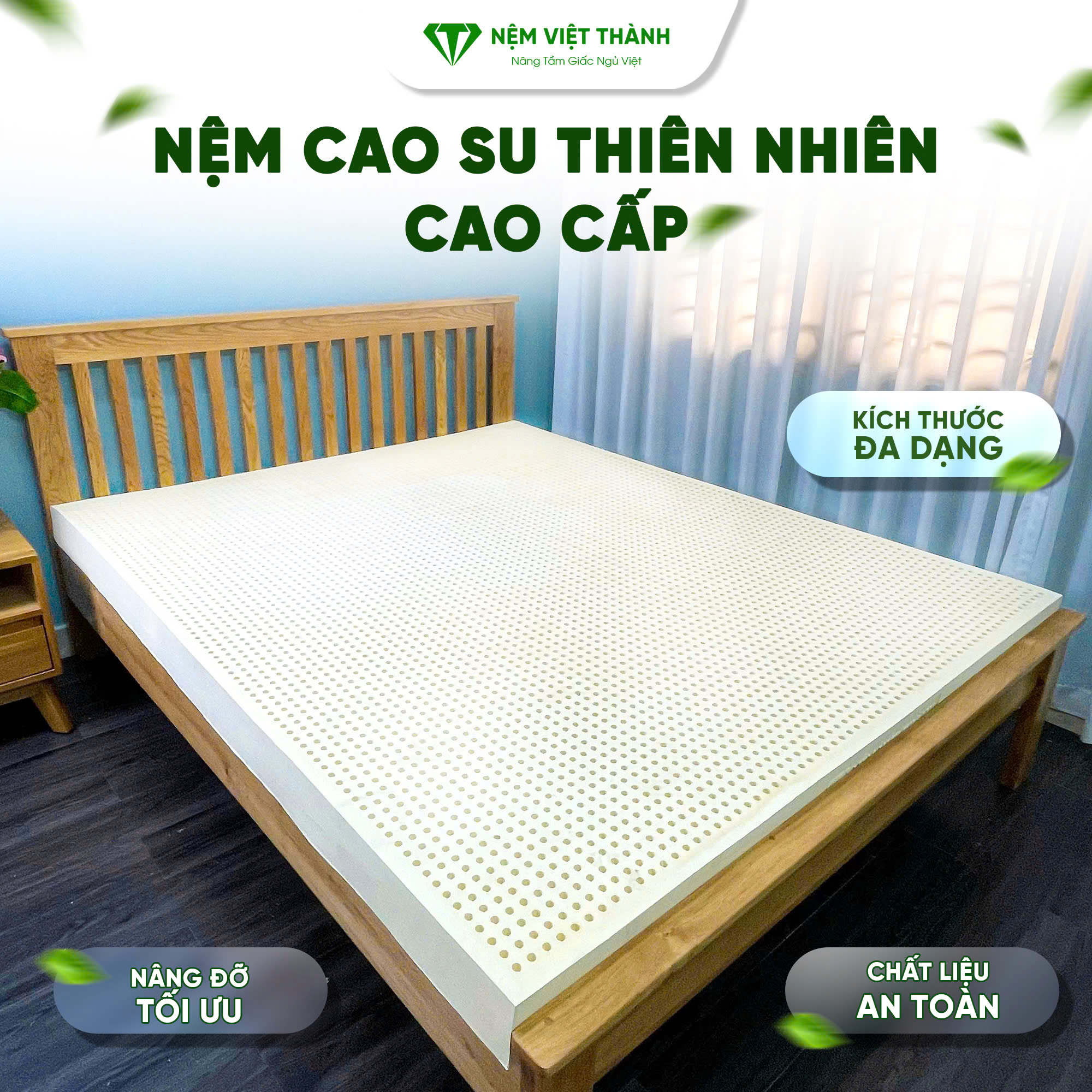 Nệm cao su thiên nhiên giải pháp cho việc lựa chọn nệm dày hay nệm mỏng