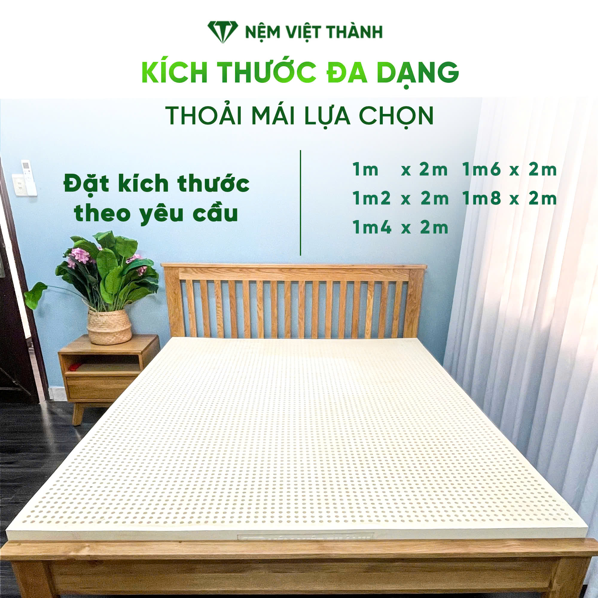 Đa dạng kích thước để lựa chọn