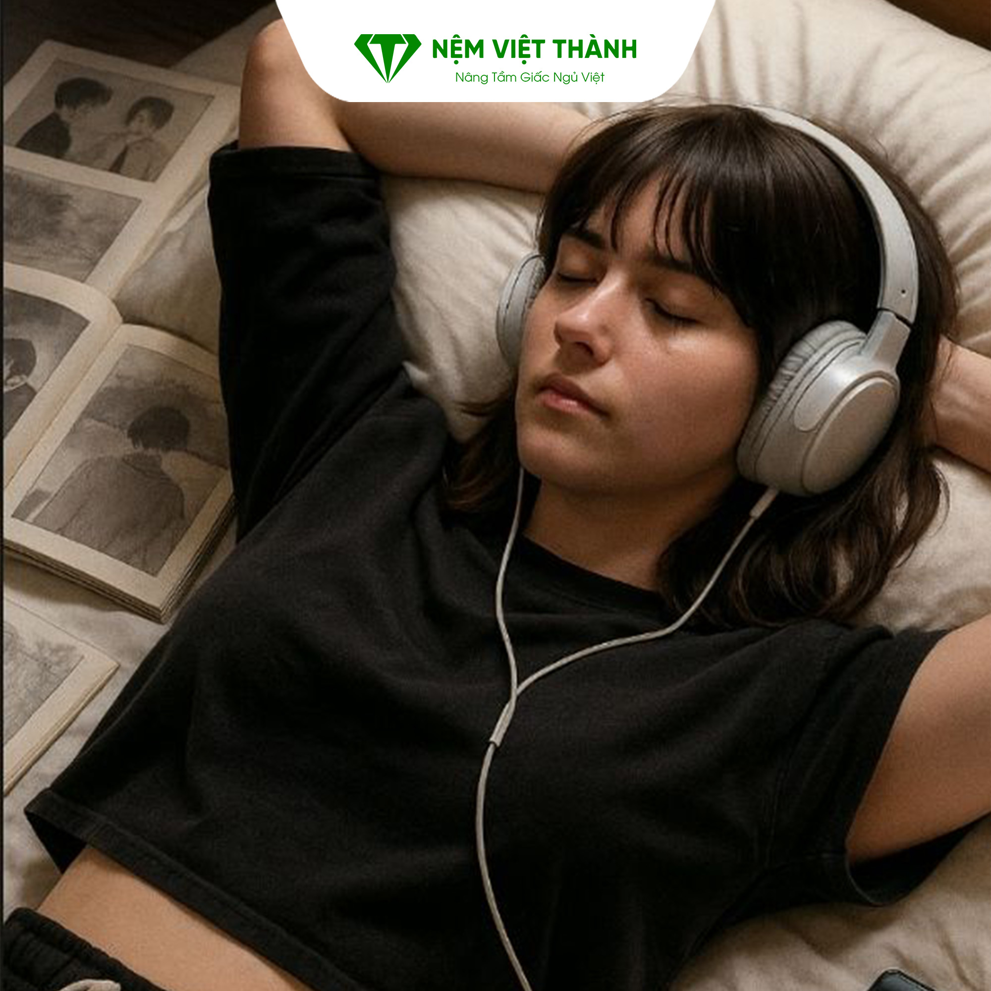 Nghe nhạc trước khi ngủ giúp giảm căng thẳng hiệu quả