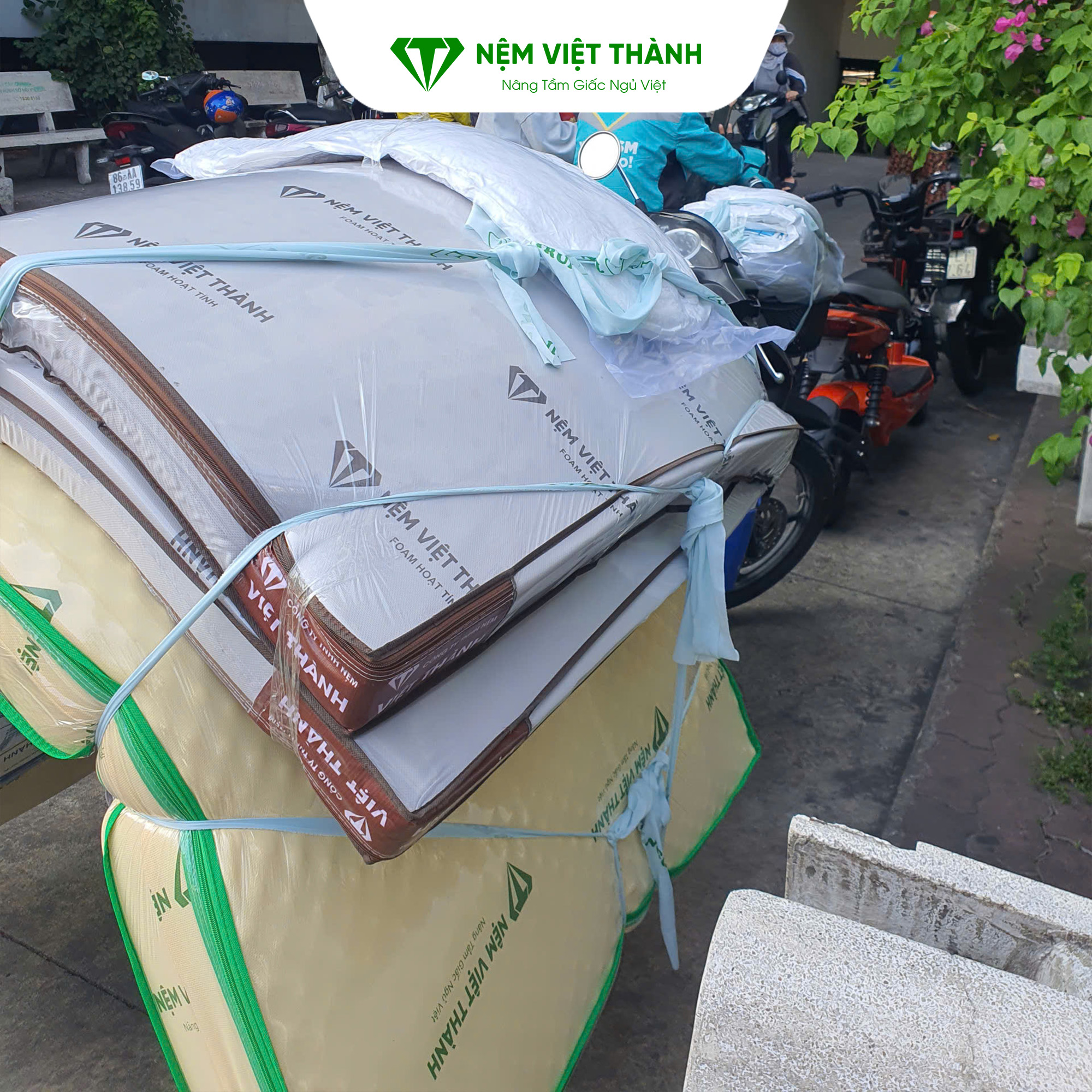 Cố định nệm để vận chuyển dễ dàng hơn