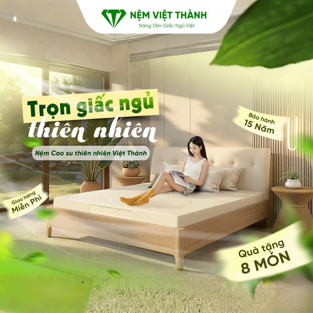 Nệm cao su thiên nhiên là lựa chọn thân thiện sức khỏe thời điểm hiện tại